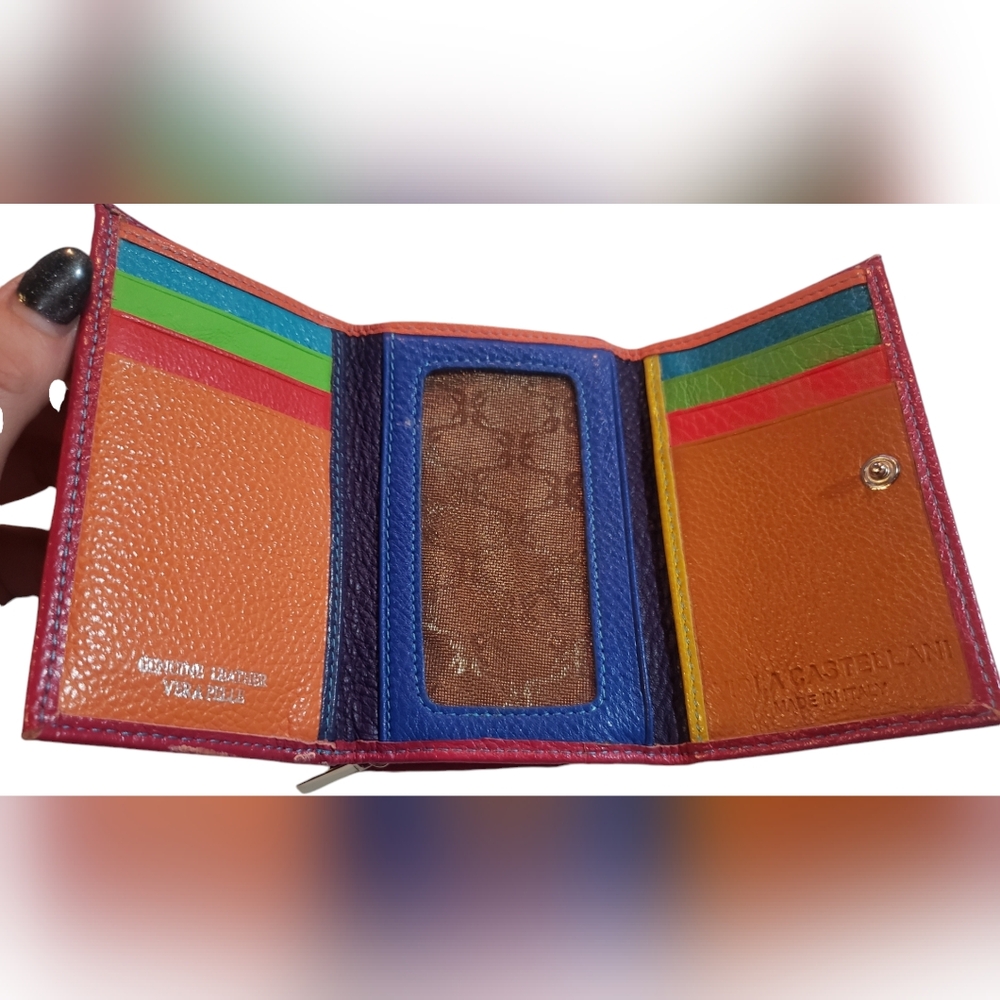 Viola Castellani- Leather Multi-Colour Wallet- Small
